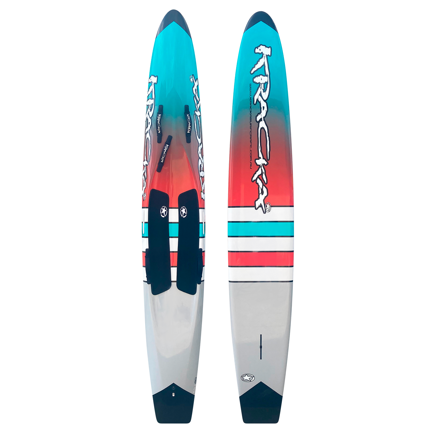 KRACKA FLOW GRAY STRIPE RED&BLUE