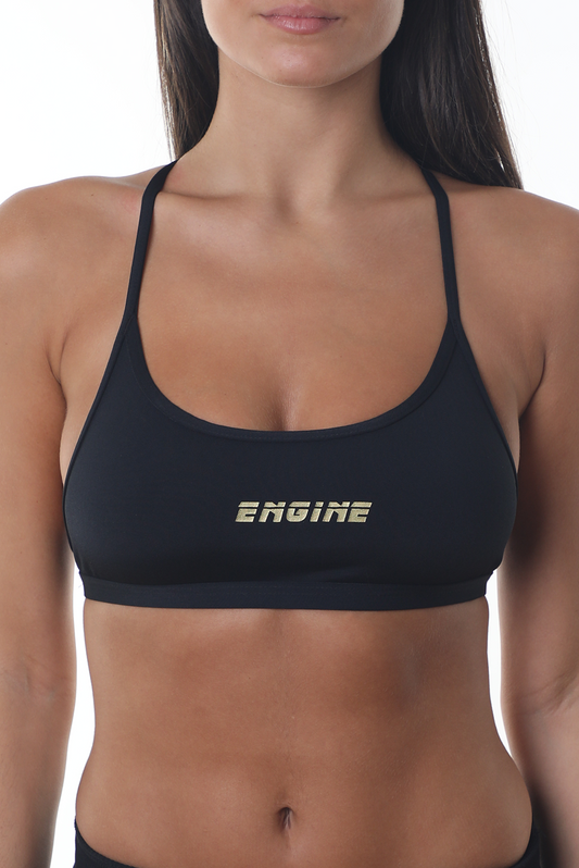 Capri Tie Back Top Black/Gold